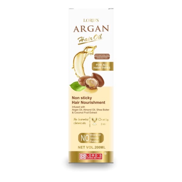 Lord's Argan Hair Oil - Natural Oils & Shea Butter 200 ml