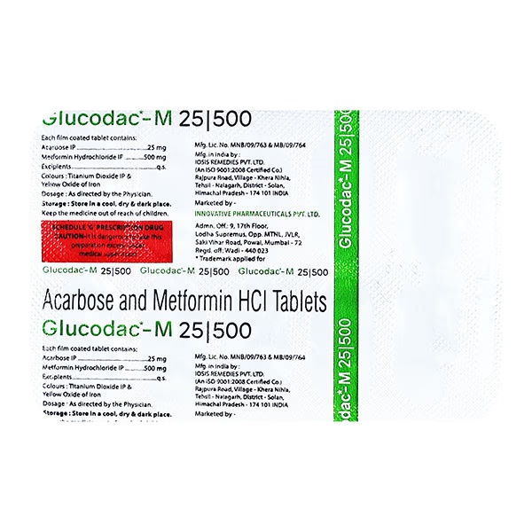 GLUCODAC M 25 Tablet 10's