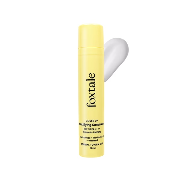 Foxtale SPF 70 Gel-Cream Sunscreen for Oily Skin with PA ++++ & Niacinamide 50ml
