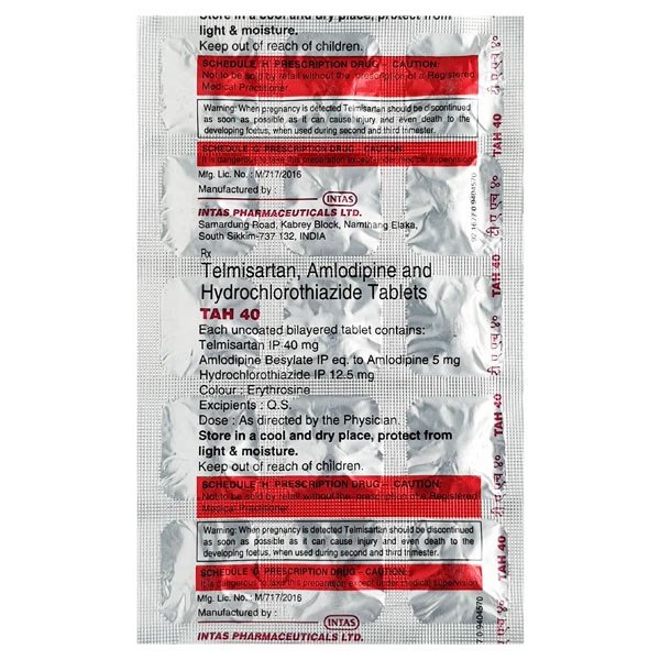 TAH 40mg Tablet 15's