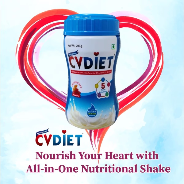 CVDIET Sugarfree Powder - Kesar Badam Flavour - 200 g