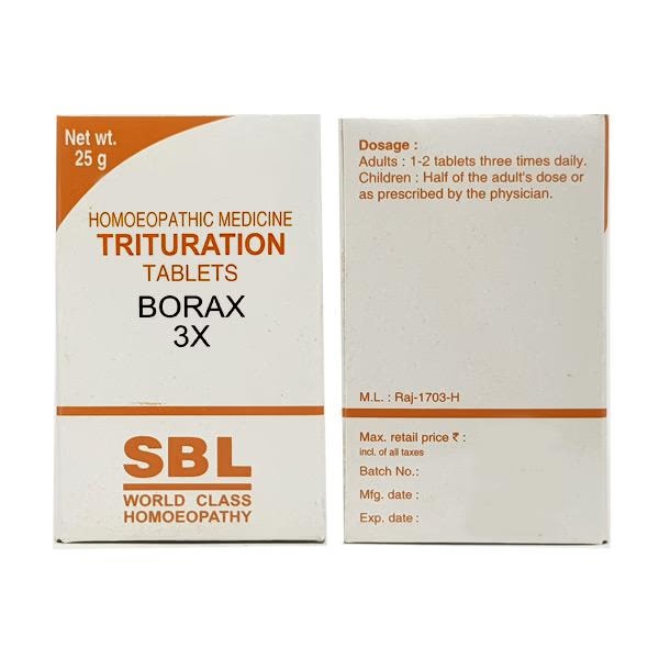 SBL Borax 3X Tablet 25 gm