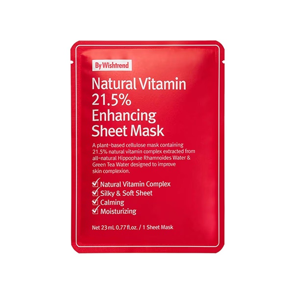 By Wishtrend Natural Vitamin 21.5% Enhancing Sheet Mask 23 ml