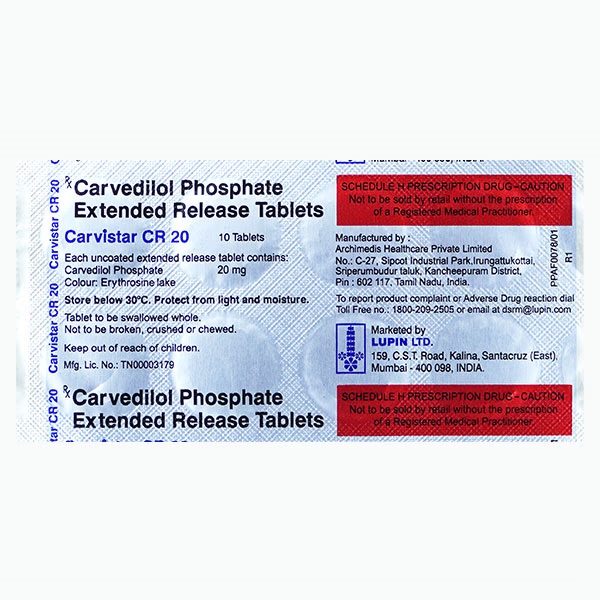 Carvistar CR 20mg Tablet 10'S
