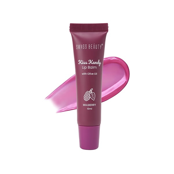 Swiss Beauty Kiss Kandy Lip Balm With Olive Oil, Shade - Mulberry 10 ml