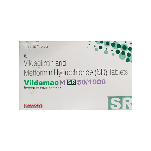 VILDAMAC M SR 50/1000 Tablet 10's