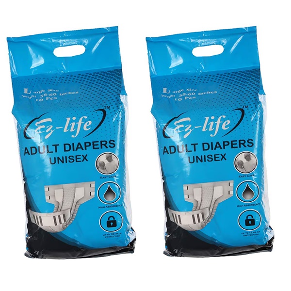 Ez-life Adult Diapers Unisex (L) (Pack of 2 x 10's)