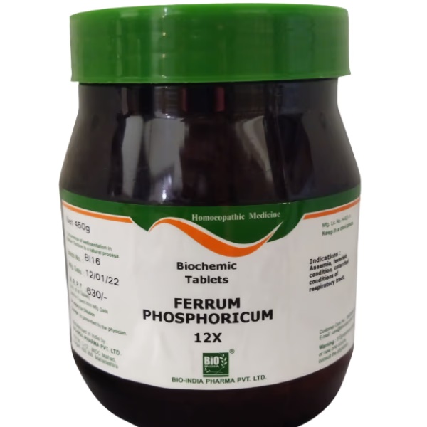 Bio-India's Biochemic Tablet - Ferrum Phosphoricum 12X 450 gm