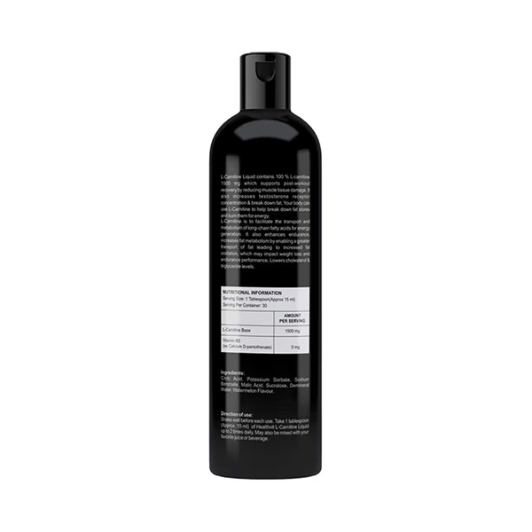 Healthvit L-Carnitine 1500 mg Liquid - Watermelon Flavour 450 ml