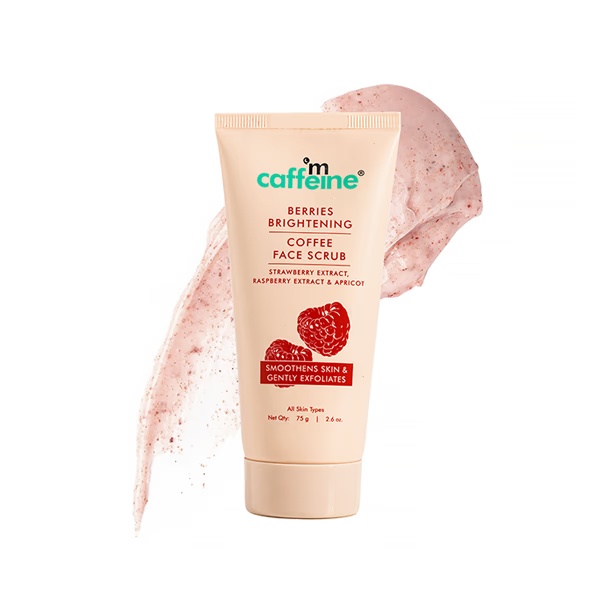 Mcaffeine Berries Brightening Coffee Face Scrub For Glow Exfoliating and Tan Removal Scrub 75 gm