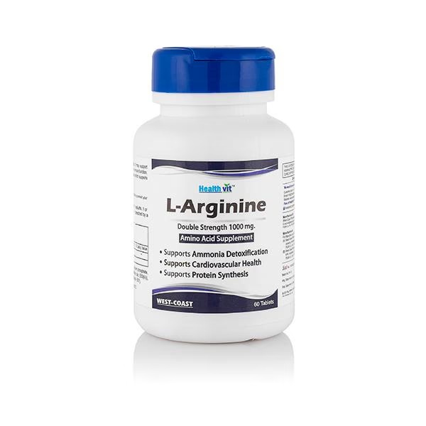 HealthVit L-Arginine 1000 mg Amino Acid Tablets 60's