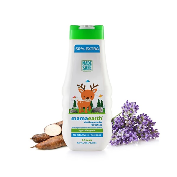 Mamaearth Baby Powder With Organic Oatmel & Arrowroot Powder 150 gm