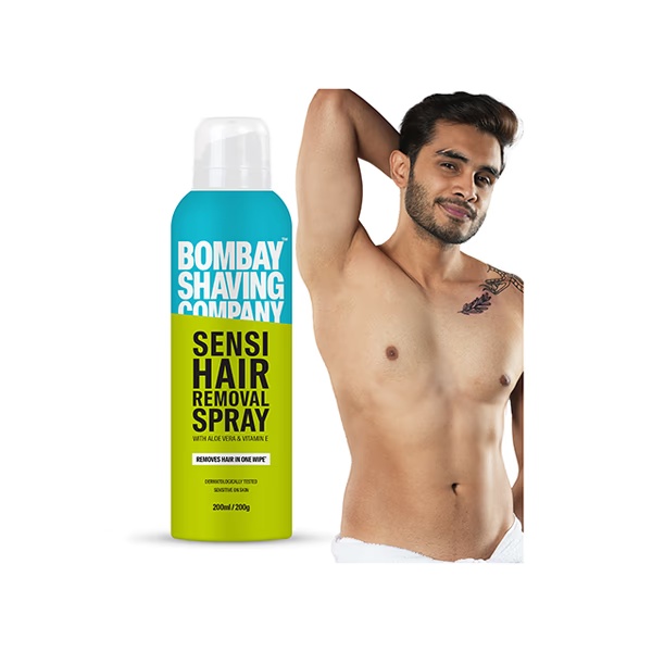 Bombay Shaving Company Sensi Hair Removal Spray For Men, Painless & Irritation Free Spray 200ml 2's