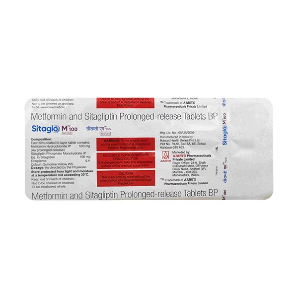 SITAGLO M 100/500 Tablet 15's