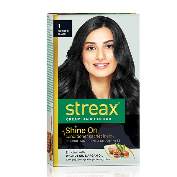 Streax Hair Colour - Natural Black (60gm+60ml+20gm) 1's