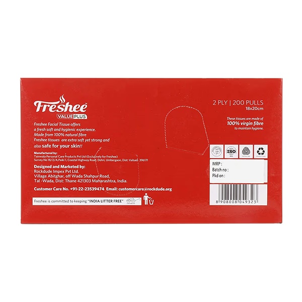 Freshee Value Plus 2 Ply Facial Tissues (Pack of 4)