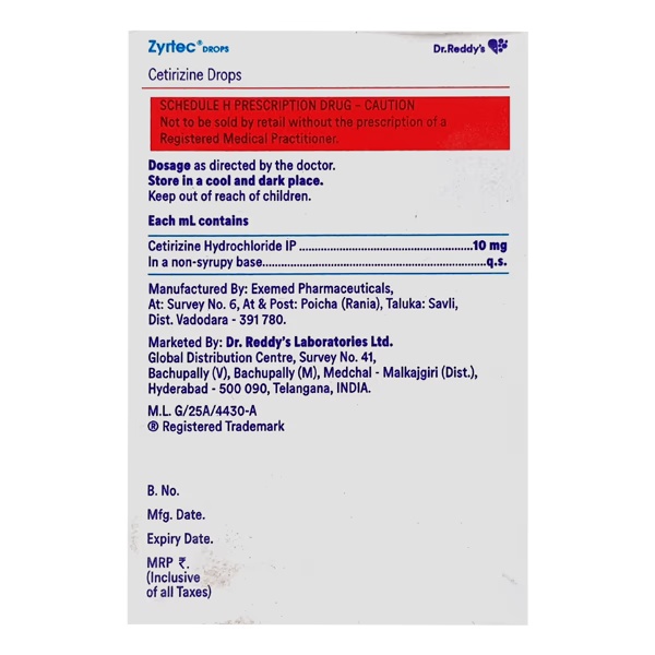 Zyrtec Drops 10ml