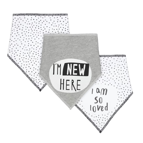 Mothercare So Loved Slogan Dribbler Bibs (Pack of 3)