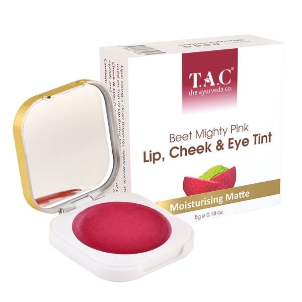 TAC The Ayurveda Co. Lip Cheek & Eye Tint - Beet Mighty Pink 5 gm