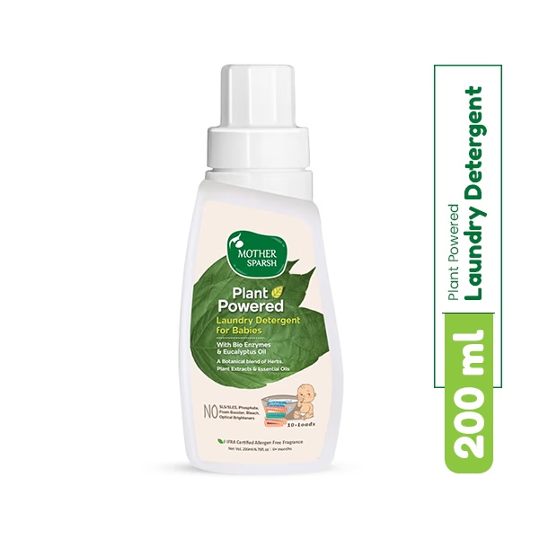 Mother Sparsh Plant Powered Baby Liquid Laundry Detergent With Bioenzymes & Eucalyptus Oil 200 ml