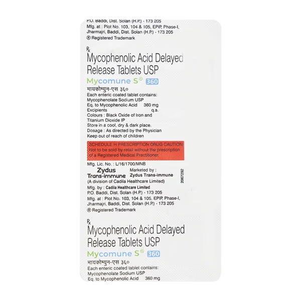 Mycomune S 360mg Tablet 10'S