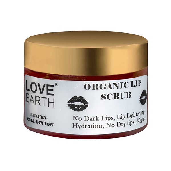 Love Earth Organic Lip Scrub with Shea Butter And Vitamin-E for Lip Hydration And Repair 30 gm