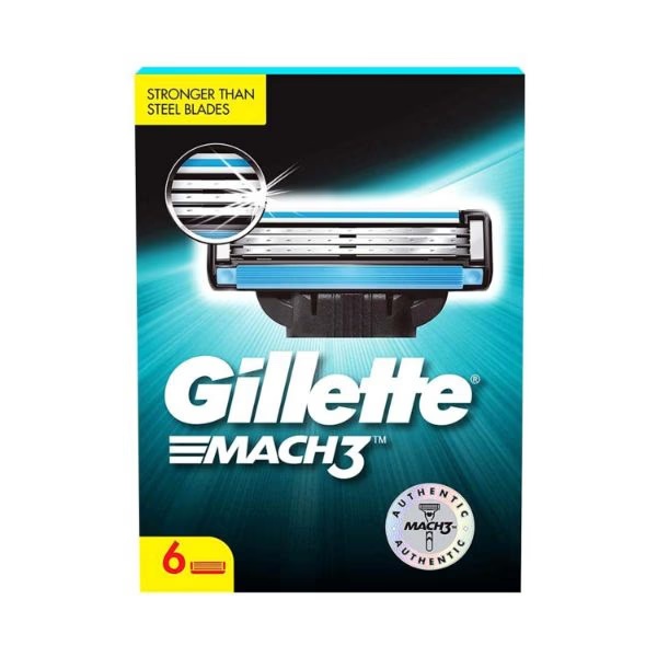 Gillette Mach 3 Shaving Blades- (Cartridges) 6's