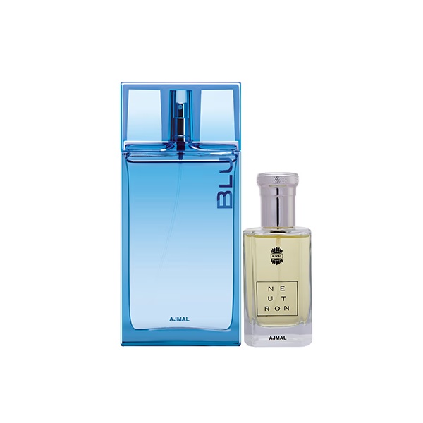 Ajmal Blu EDP Aquatic Woody Perfume And Neutron EDP Citrus Fruity Perfume 190 ml