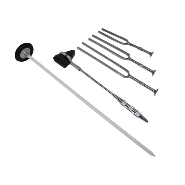 Sahyog Wellness Queen Square Pattern Knee Hammer and Percussion Knee Hammer with Tuning Fork (128 Hz/256 Hz/512 Hz) - Set of 3's