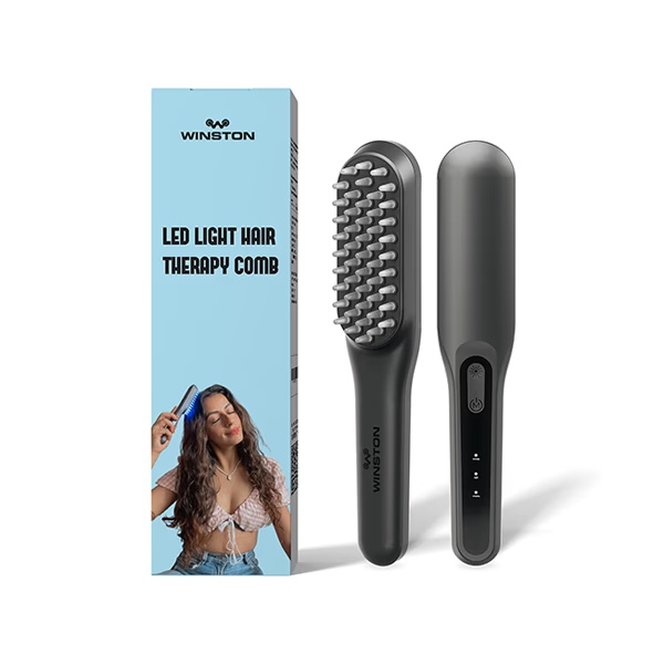 Winston Led Hair Growth Therapy Comb Detangling Red & Blue Light Mode Scalp Vibration 200 gm