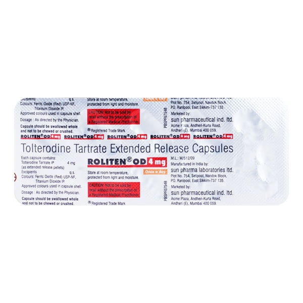 Roliten OD 4mg Capsule 10'S