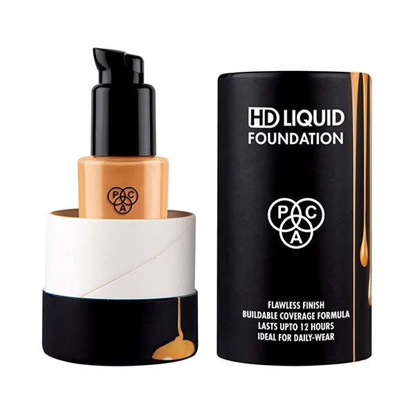 PAC HD Liquid Foundation Flawless Finish Buildable Coverge formula Lasts Upto 12 Hours Jdeal for Daily-Wear 3.3 30ml