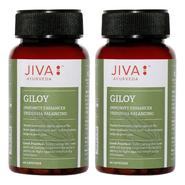 Jiva Ayurveda Giloy Capsule (Pack of 2 x 60's) 1's