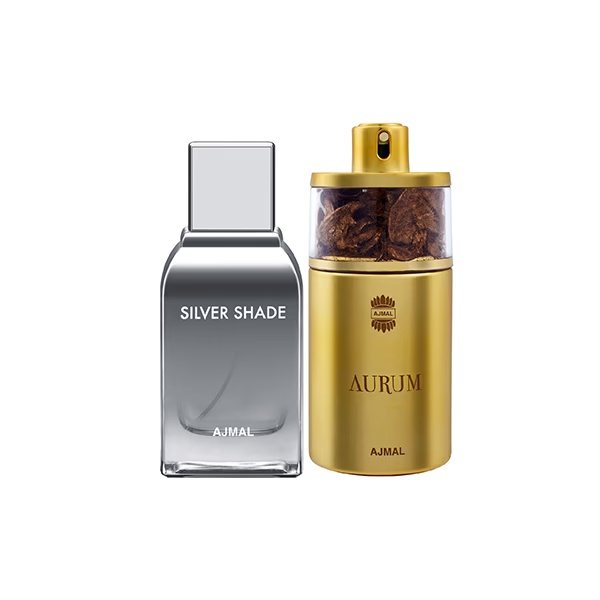 Ajmal Silver Shade EDP Citrus Woody Perfume And Aurum EDP Fruity Floral Perfume 175 ml