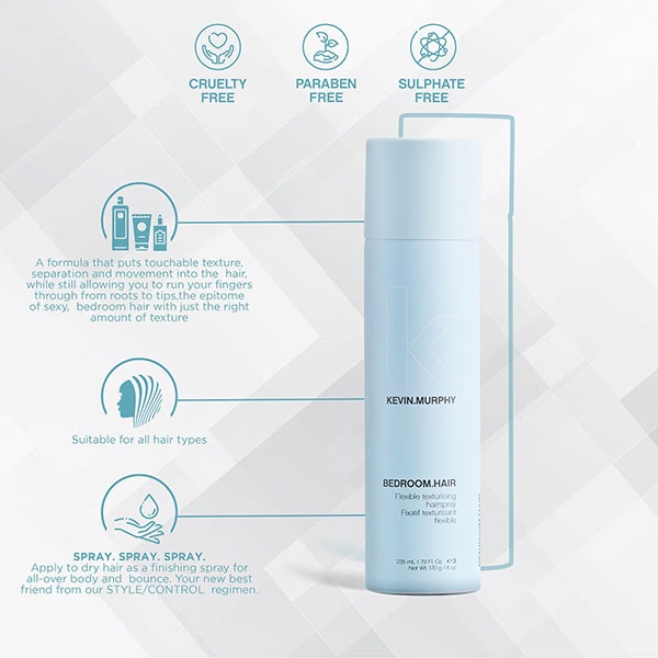 Kevin Murphy Bedroom Flexible Texturising Hair Spray Hair Perms & Texturizers 235 ml