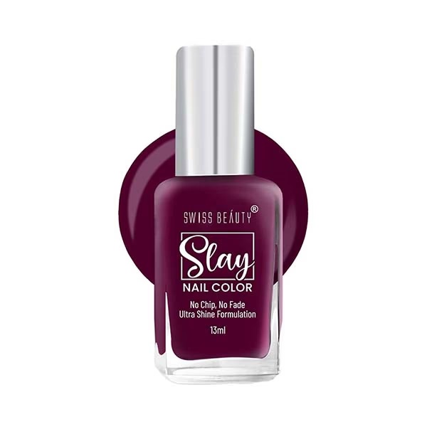 Swiss Beauty Slay Nail Color, Shade - The Purple 13 gm