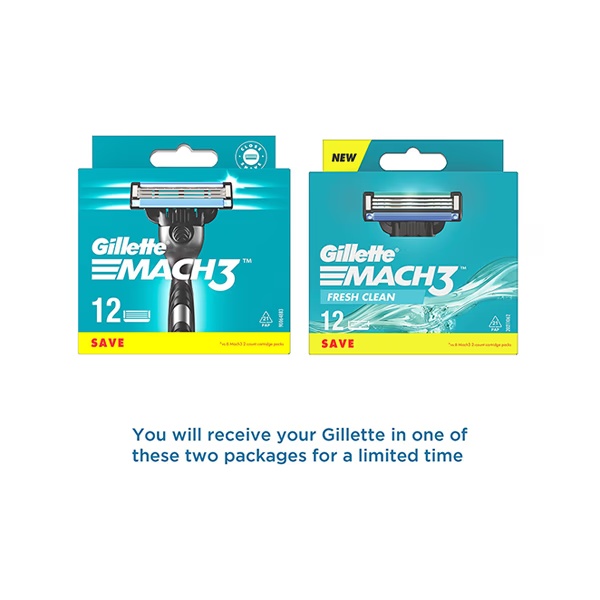 Gillette Mach 3 Cartridge 12's