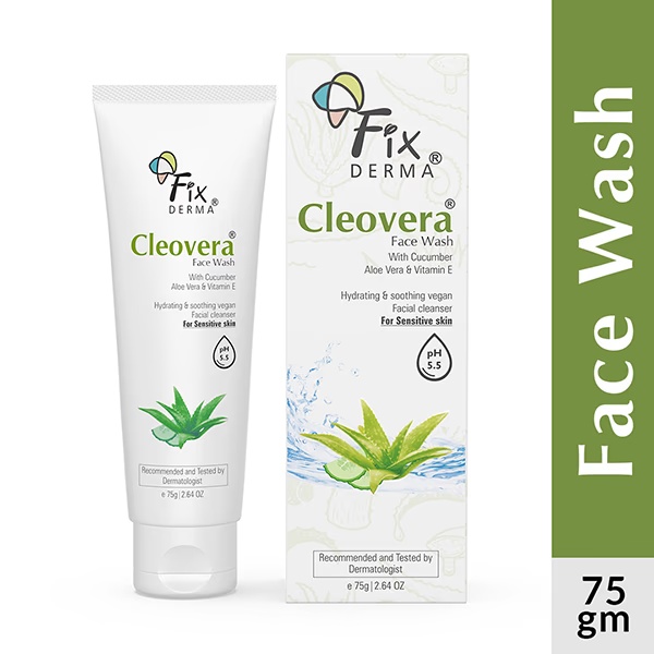 Fixderma Cleovera, Aloe Vera Face Wash With Vitamin E 75 gm