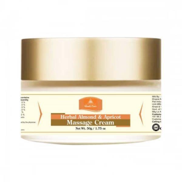 Khadi Pure Herbal Massage Cream - Almond & Apricot 50 gm