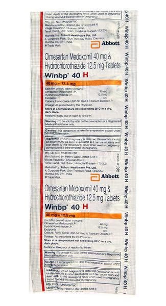 Winbp H 40mg Tablet 10'S