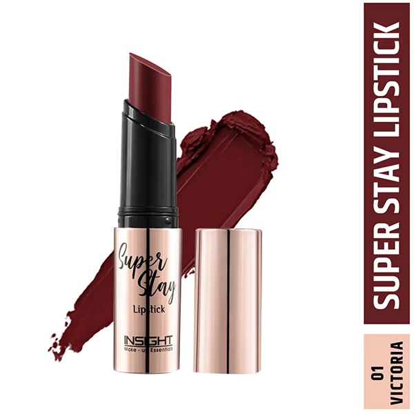 Insight Cosmetics Super Stay Lipstick - Victoria (01) Infused with Argan & Vitamin E Oil 7gm