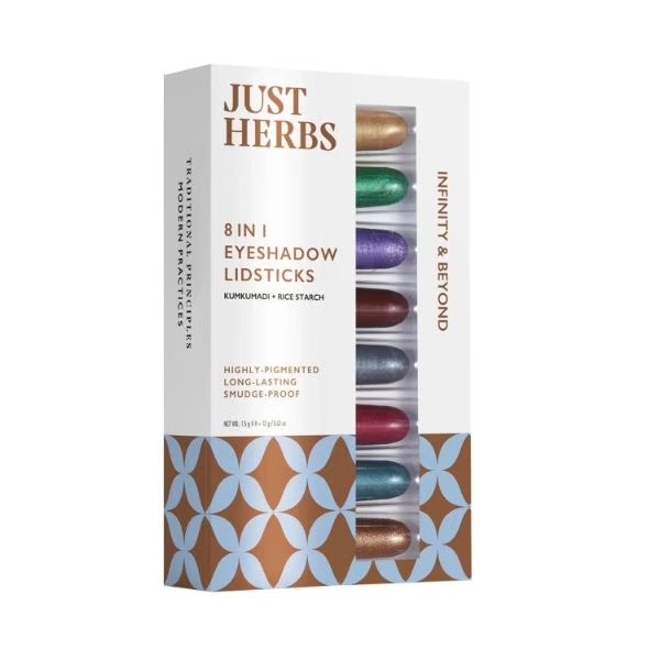 Just Herbs 8 In 1 Eye Shadow Lidsticks With Kumkumadi + Rice Starch , Infinity & Beyond 12gm