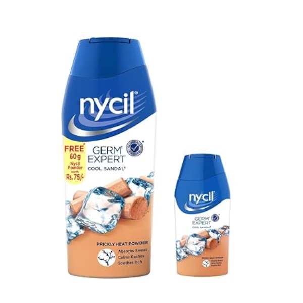 Nycil Germ Expert Powder - Cool Sandal 150 gm (Free Nycil Germ expert cool sandal 60 gm) 210 g