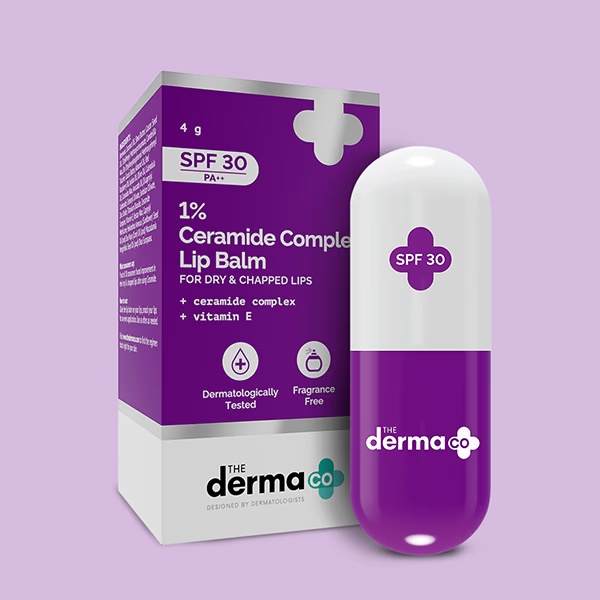 The Derma Co. 1% Ceramide Complex Lip Balm with Ceramides and Vitamin E for Dry and Chapped Lips 4 gm