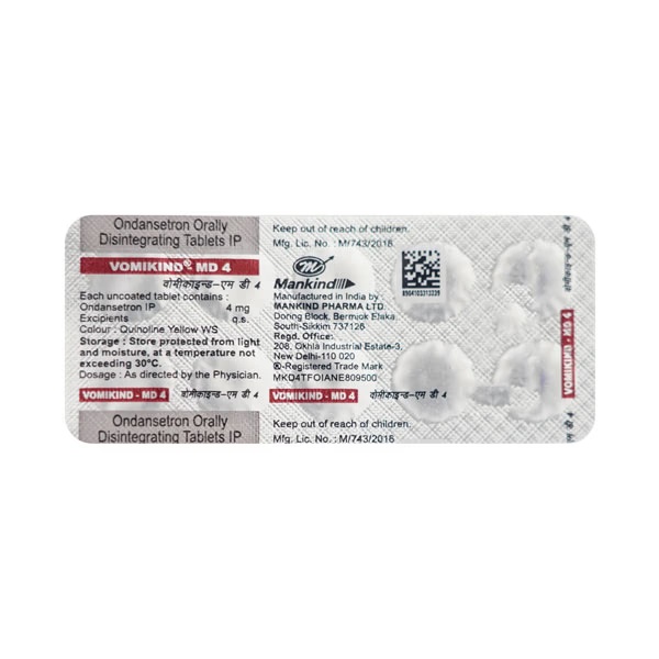 Vomikind MD 4mg Tablet 10'S