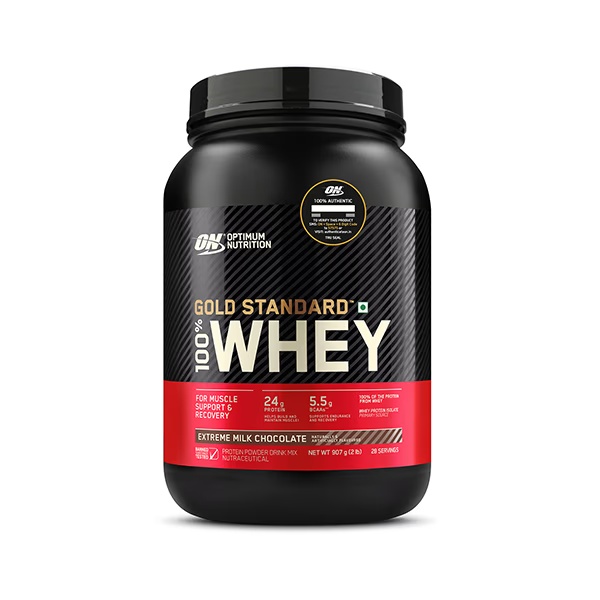 Optimum Nutrition (ON) 100% Whey Gold Standard Powder - Extreme Milk Chocolate 2 lb