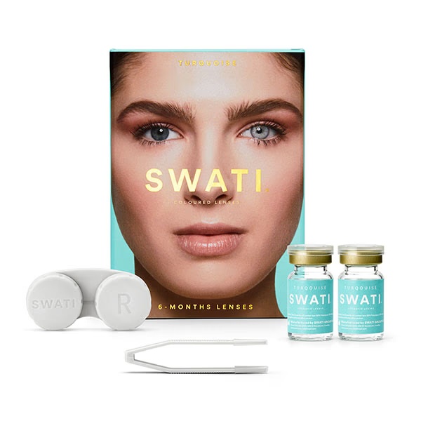 Swati Cosmetics Coloured Lenses Turquoise 6 Month Contact Lenses ( - 4.5) 1's