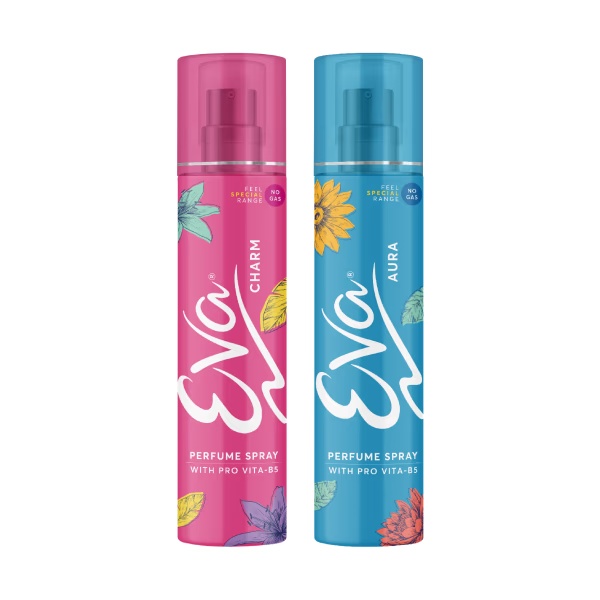 Eva No Gas Perfume Spray - Aura & Charm (Pack Of 2 x 120 ml)