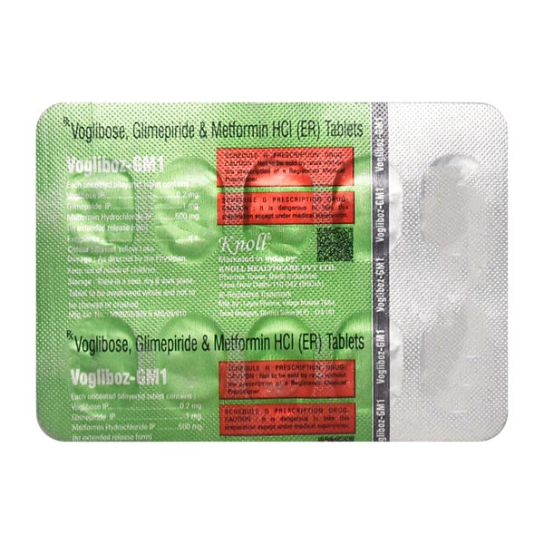 VOGLIBOZ GM 1mg Tablet 10's