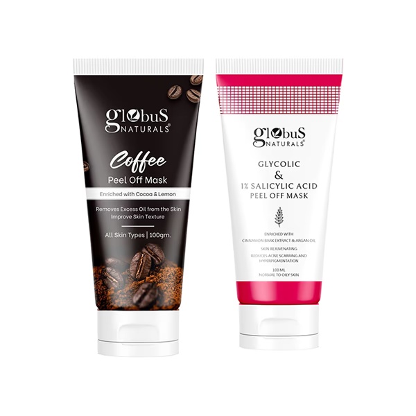 Globus Naturals Brightening & Anti Acne Peel Off Mask Combo for Women 100gm each 1's